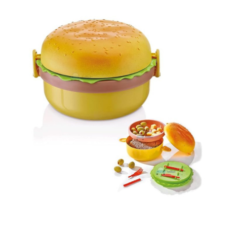 FunBlast Burger Shape Lunch Box for Kids Lunch Box for Kids Multicolor