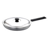 Sowbaghya Non Stick Fry Pan with Stainless Steel Lid Multicolour With Soft Touch Handle
