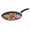 Sowbaghya Non Stick Uttappam Tawa(4Pits) Red 4 Cavities Thickness 3.2 mm Dia 305 mm