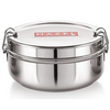 Hazel Steel Tiffin Box for Office 500 ml Stainless Steel Lunch Box with Inner Plate
