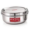 Hazel Steel Tiffin Box for Office 350 ml Stainless Steel Lunch Box with Inner Plate
