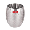 Hazel Matt Finish Designer Stainless Steel Drinking Glasses 260 ml Each Silver Colour