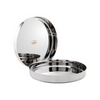 Jaggery Stainless Steel Heavy Gauge Dinner Plates Lunch Dinner Thali Plates Khumcha 12 Dia 26 cm Pack of 2