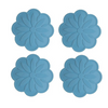 P-Plus International Silicone Pot Holders Mat Jar Opener Spoon Rest Kitchen (Pack of 4 Peacock)