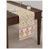 Blocks Of India Cotton Hand Block Printed Table Runner for Center Dining Table Pink Rose