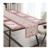 Blocks Of India Hand Block Printed Cotton Table Runner Mat And Napkin Pink Jaal Large