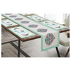 Blocks Of India Cotton Hand Block Printed Table Runner for Center Dining Table Runner Napkin Set 8