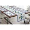 Blocks Of India Hand Block Printed Cotton Table Runner Mat and Napkin Blue Buta