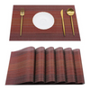 Leeonz Easy to Clean Non-Slip Heat Resistant Dining Table Mats Ombre Red Set of 6pcs