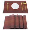 Leeonz Easy to Clean Non-Slip Heat Resistant Dining Table Mats Ombre Red Set of 4pcs