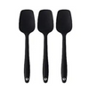 P-Plus International Heat-Resistant Baking Set Spoon Set & Spatulas for nonstick Set Black Set of 3