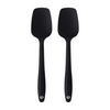 P-Plus International Heat-Resistant Baking Set Spoon Set & Spatulas for nonstick Set Black Set of 2