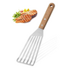 P-Plus International Stainless Steel Wide Thin Kitchen Fish Spatula Lightweight Cooking