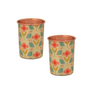 Divine Copper Rustic Rose Copper Glass Pack Of 2