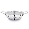 Potscape Triply Kadai with Lid 18 cm Capacity 1.3 Ltr Less Food Burns
