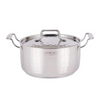 Praylady Stainless Steel Handi Casserole Without Handle 3 Ply Base Cooking Pot 22 cm Silver