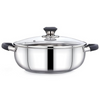 Praylady Stainless Steel 3 Ply Base Kadai with Glass Lid Ecstasy Series Dia 22cm 2.5L