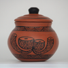 Mitti Cool Clay Warli Drum Curd Pot with Cap 350 ml