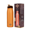 Indian Art Villa Pure Copper Sipper Bottle With Lacquer Coating & Curved Design