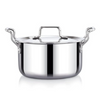 Praylady Nexon Series Triply 18 cm 1.5 L Stock Pot with SS Lid Healthy Non Toxic Casserole