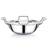 Praylady Stainless Steel Triply Kadai with Lid Nexon Series Dia 26cm 3.2L