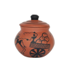 Mitti Cool Clay Curd Pot with Cap 350 ml Warli Cart Design