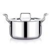 Praylady Nexon Series Triply 22 cm 4.2 L Stock Pot with SS Lid Healthy Non Toxic Casserole