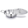 Potscape Triply Kadai with Lid, 28 cm Capacity 4.2 LtrLess Food Burns