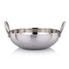 Praylady Stainless Steel Kadai with Handle Traditional Series 2mm Capacity 1 Litre Silver