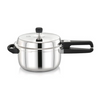 Praylady Stainless Steel Pressure Cooker with Outer Lid Induction Compatible 2 Litre Silver