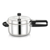 Praylady Stainless Steel Pressure Cooker with Outer Lid Induction Compatible 5 Litre Silver