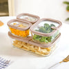 Nestasia Vento Storage Container with Airtight Silicone Lid Set of 4 | 370ml-2500ml | Brown