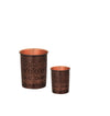 Divine Copper Pure Copper Glass Tribal Pattern Tumblers Set