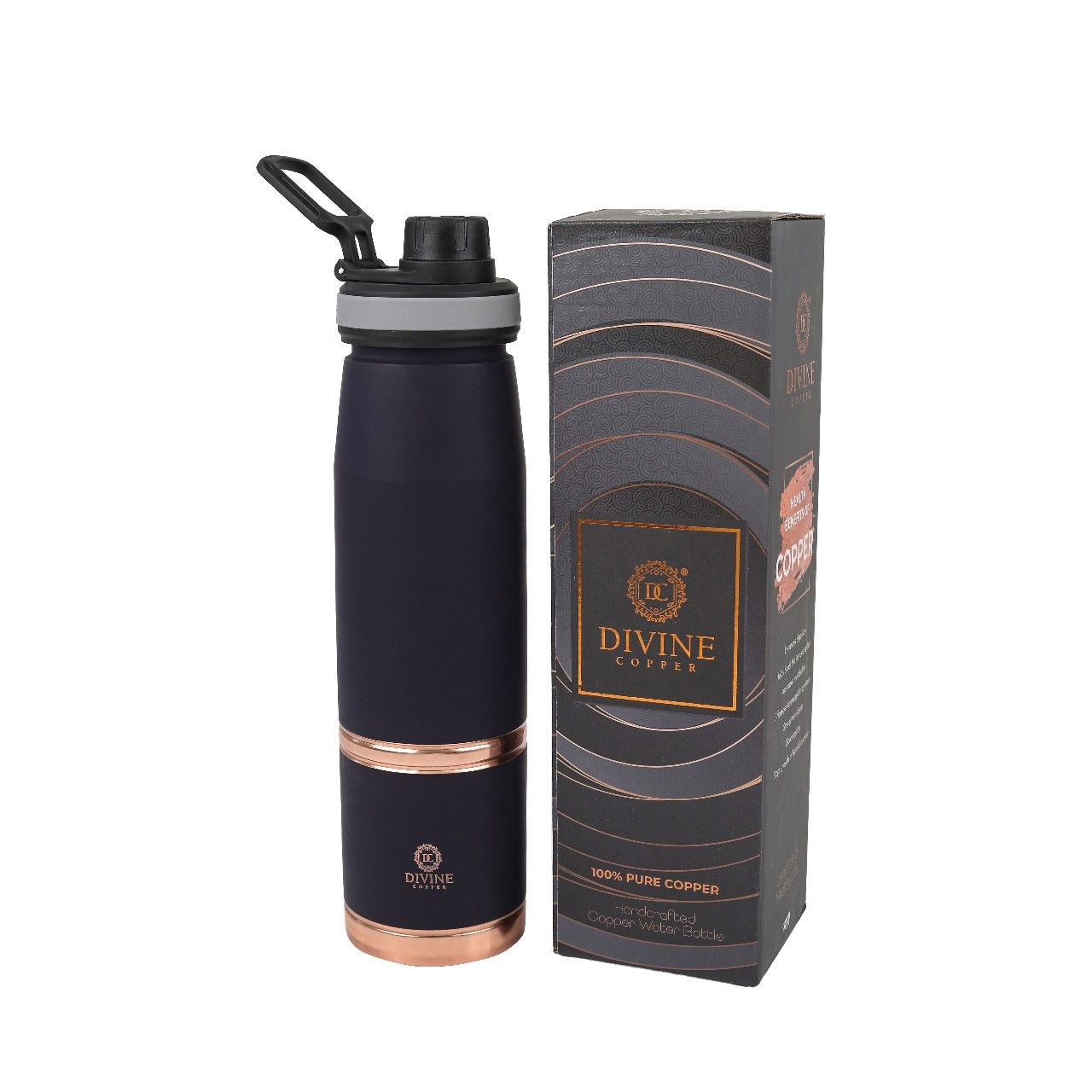 DOUGHNUT-BLUE Pure Copper Water Bottle