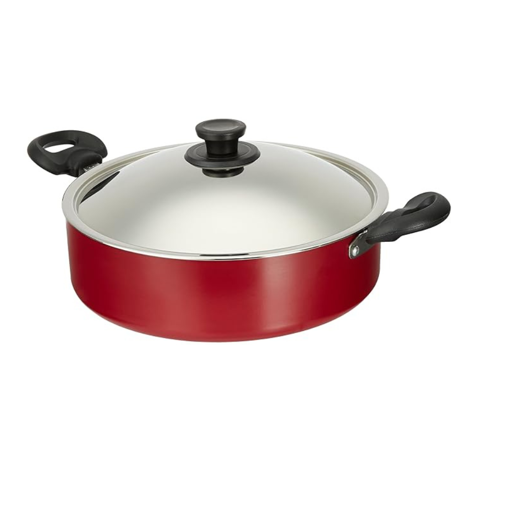 Pigeon By Stovekraft Non Stick Biriyani Pot with L| 5 Litres| Red |Aluminium