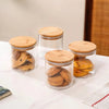 Nestasia Fluted Storage Glass Jar Set of 4 (730ml) | Airtight | Pantry Organisation