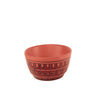 Mitti Cool Clay Serving Linear Bowl (1.3 Liters) Abstract Cross Design