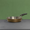 Zishta Brass Fry Pan with Heat Resistant Long Handle