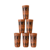 Mitti Cool Clay Dinner Glass Set 200 ML (6 Piece) Black Spade Design