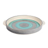USHA SHRIRAM Ceramic Snack Plate 11 Inch Microwave Safe Chip Resistant Serving Platter Variant 1