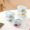 Nestasia Set of 6 Airtight Small Containers with Clip Locks (180ml) | Stackable Storage