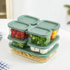 Nestasia Groovo Borosilicate Premium Food Container with Lid Set of 7 | 310ml-1200ml | Green