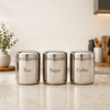 Kraft Prime Stainless Steel Canister Set 3 Pc