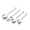 FnS Anzio 24K Gold Plated 24 Pcs Cutlery Set with Stand