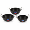 Tosaa Non-Stick Hard Anodised Serving Kadhai 3-Pc Set 340ml + 360ml + 375ml Black