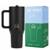 House of Quirk 1200ML Tumbler with Handle & Simple Flip Straw - Black