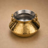Tamira Pure Brass Degchi Patili with Lid 5L Hammered