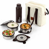 CELLO Urban Bite Lunch Box with Bag for Office Use, White Brown