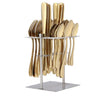 FnS Auric 24 Pcs Gold Plated Premium Cutlery Set with Stand