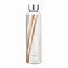 Borosil Glance Glass Bottle Narrow Mouth with Silver Lid 550ml